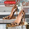 Casual Designer sexy lady moda donna scarpe pelle verniciata stampa leopardo punta a punta tacchi alti stiletto spogliarellista Prom pompe da sera grandi dimensioni 44 12 cm