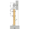 Einspuriger Bypass Walk In Line, faltbare Scheunen-Holztür-Hardware, Innenschiebetür, schwarzer Stahl, rustikales Schiebeschienen-Set