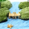 Emulational Wood Bridge Figurines Jardim Decoração Mini Corredor Fadas Jardim Estátua Miniatura Musgo Micro Paisagem Ornamentos