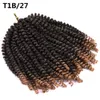 8 polegadas Crochet Branças Extensões capilares Spring sintética Kanekalon Fibra Jamaican Bounce Braiding Hair6888621