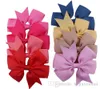 40 Colors 3 Inch Cute Ribbed Ribbon Hair Bows with Clip Baby Girl Boutique Accessories Party Gifts