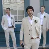 Män Passar 2018 Vit Satin Peaked Lapel Wedding Suits Aftonklänning Brudgum Custom Made Slim Fit Formell Tuxedos Bästa Man Blazer 3piece