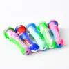 Silicone NC Smoking Pipe with Quartz Tip by DHL - Stainless Steel, Oil Rigs, Dab Rig