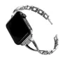 Bracelet de luxe X Imitation diamant, or 1/2/3, pour montre intelligente Apple Watch Iwatch 38mm 42mm