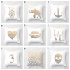 25 Styles simple anglais taie d'oreiller imprimer ananas taie d'oreiller lit canapé taille housse de coussin voiture hom décor pêche polaire taie d'oreiller