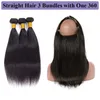 Remy-Echthaarverlängerungen der Güteklasse 10a, gewellt und glatt, malaysisches Haar, 360-Grad-Verschluss mit Bündeln, brasilianisches peruanisches Haar, 360-Spitzen-Frontal