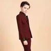 2018 Design Barn Formell Slitage 3 stycken 1 Knapp Boy Bröllop Groom Suits Polyester Boys Formal Bröllop / Födelsedag Custom Made