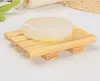 100pcs/lot 9*7*2.5cm Wooden Soap Holder Dish Bathroom Shower Storage Support Plate Stand Wood Box Soap Dishes