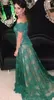 Short Sleeves Elegant Dark Green Mother Of Bride Dresses Applique Lace Sweep Train Button Back Wedding Guest Dress Formal Evening Gowns 0420