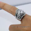 Чуконг винтажный кольцо овальное 7 мм5 мм каменное бриллиантовое камень 925 Серебряные любовники 3IN1 Обручальные обручальные кольца для женщин8295957