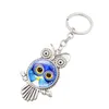 Owl Glass Cabochon Keyring Keychain Shape Sharms Associory Bag Hangs Fashion Jewelry 340070
