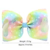 8-Zoll-Jojo Bow Grosgrain-Ribbon Hairbows Baby-Mädchen-Zubehör mit Clip-Boutique-Haar-Bögen