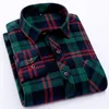 Flannel Plaid Shirt Men 2018 Fashion Dress Men shirt Casual Warm Soft Long Sleeve Shirts camiseta masculina chemise homme