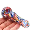 High Quality Glass Spoon Pipes Dazzle Colour Petals Glass Smoking Pipe 4.02 inch tobacco hand piipe Factory Price