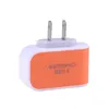 US EU Plug 3 USB Wall Chargers 5V 3.1A LED-adapter Travel Handige Power Adapter met Triple USB-poorten voor Smarphones