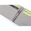 O novo Unisex Slim RFID Bloqueando Carteira De Couro Carteira De Bolso Compacto Bifold Frente Com Clipe De Dinheiro
