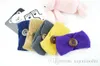 13 Colors baby fashion wool Crochet headbands with button Soft comfortable knitting Hairbands for newborn winter warmer head wrap