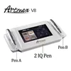 Hoge kwaliteit permanente make-up tattoo machine digitale artmex v8 cosmetische wenkbrauw lip rotary dubbele pen touchscreen MTS PMU-systeem