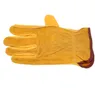 Arbetstagarskydd Handskar Säkerhetssvetsning Läderhandskar Gul Färgstorlek XL Skydda arbetare Händer Byggnadsplats Out152 DHL