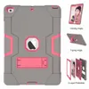 Robot Armor Hybrid asy -adze dla iPada Mini 1 2 3 Air Pro 9.7 5th Generation Impact Shockproof Stand Stand Plastic TPU Shell