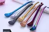 Steel Stirrer Stainless Drinking Straw Coffee Spoon Straws Kitchen Dining Barware Rose Gold Rainbow Drop Ship 240759 s