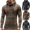디자이너 남자 스웨터 가을 겨울 풀오버 니트 카디건 코트 후드 스웨터 재킷 outwear 캐주얼 슬림 맞는 터틀넥 최고 품질