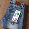 Moda Designer-Europejski Amerykański Styl Patchwork Dżinsy Męskie Dżinsy Dżinsy Spodnie Dżinsowe Proste Niebieskie Słynne Dżinsy Spodnie dla mężczyzn