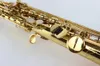 SUZUKI SS-300 Student Series Gold Lacquer Straight Tube Soprano Saxophone B Flat High F Brass Sax With Case And Mouthpiece Free Shipping