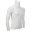 Homens camisetas Homem de gola alta homens casuais sólidos de mangas compridas camisetas outono inverno mans slim tshirts tops 2021 Clothin287a