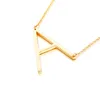 2019 Letter Pendant Alphabet Intitial 18K Gold Stainless Steel Necklaces Choker Character Necklace Women Fashion Jewelry Free shipping