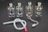 10mm mini szkło palnik olejowy bong wód dla dab platformy Bongs popiołu Catcher Hookh Pipe Dymienie Palnik olejowy Bubbler z wąż silikonowy