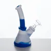 Silicone Water Pipe Smoking Accessories Dia 70mm Mixed Colors Including Glass Bowl+silicon Down Stem Glass Bong Dab Rigs