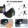 Mini lampada frontale a LED ricaricabile con sensore di movimento Lampada da testa per bicicletta a LED Torcia da campeggio esterna con ricarica USB2221618