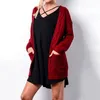 Nouveau Long Cardigan Femmes À Manches Longues Chandail Tricoté Cardigans Automne Hiver Femmes Chandails 2018 Jersey Mujer Invierno