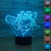 Teemo 어린이 3d 램프 7 컬러 led 밤 램프 아이 터치 led usb 테이블 lampara lampe 아기 수면 야간