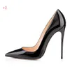 Brand Designer 2018 Sexy Women Shoes Gradient Patent Leather Pointy Evening Pumps High Heel Dress Ladies Party Shoes Black and Nude