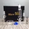 Mini Nector Collector Kits Micro NC 14mm 18mm Joint NC Kit With Titanium Nail Glass Tip Dish Clips Retail Boxes DHL Free