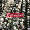 NB0062 High Quantity Natural Stone Wholesale Tree Pattern Agate Loose Beads Stone Round Bead Hot Sale Jewelry Making Accessory
