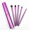 Fshion Voyage Portable Pinceaux De Maquillage Ensemble Professionnel Ombre À Paupières Eyeliner Brosse Cosmétique Sourcils Lèvres Maquillage Pinceaux Outil 5 Pcs