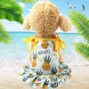 Hundkläder Tryckt Kläder Pet Supplies Vest Ananas Strawberry Banan Print VIP Teddy Valp Katt Klänning Kjol T-tröja A836