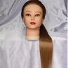 Darmowa wysyłka Hairdresser Praktyka Manekin Głowy Dummy Manekin Głowy Włosy Styling Manekiny Długie Włosy Makijaż Mannequin Head