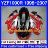 바디 용 YAMAHA YZF1000R 썬더 레이션 02 03 04 05 06 07 퍼플 불꽃 238HM.36 YZF 1000R YZF-1000R 2002 2003 2004 2005 2006 2007 페어링 키트