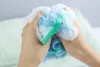 Loofah Ванна Губка Сетка PUF Двойные Цвета Смешайте Loofa Puffa Curbber Отшелушивайтесь с Красоты Купальники Аксессуары