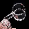 Quartz Banger Nail 25mm Flat Top Bucket 5MM Thick bottom 10mm 18mm 14mm Male Female Clear Joint
