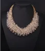 2016 Moda Urok Biżuteria Wisiorek Luksusowy Handmade Crystal Choker Chunky Multilayer Krótki obojczyk Naszyjnik Bib Naszyjnik