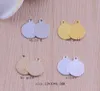 Wholesale Copper Blank Stamping Tags Charms Round 4 colors copper round charm pendant for handmade jewelry DIY parts