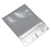 Clear / Preto 8,5x13 cm bloco de 100 Mylar folha de alumínio Zipper fechamento de embalagem Pouch Reclosable à prova de cheiros sacos de armazenamento para Dried Lemon Food