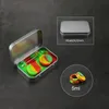 4 in 1 Tin Silicone Storage Kit Set with 2pcs 5ml Silicon Wax Container Oil Jar Base Silver Dabber Tool Metal Box Case Portable