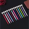 Kreativ Big Pearl Scepter Metal Ballpoint Pen Black Ink Studenter Stationery Present School Office Supply WJ003