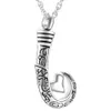 Wholesale cremation jewelry for ashes stainless steel Fish Hook with little Heart memorial keepsakes ashes jewelry